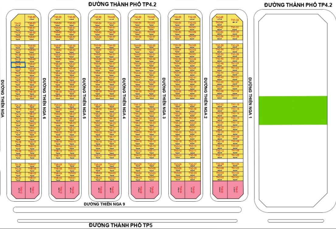 TN6-24 – Liền kề hướng Đông Bắc, không gian yên tĩnh tại tiểu khu Thiên Nga